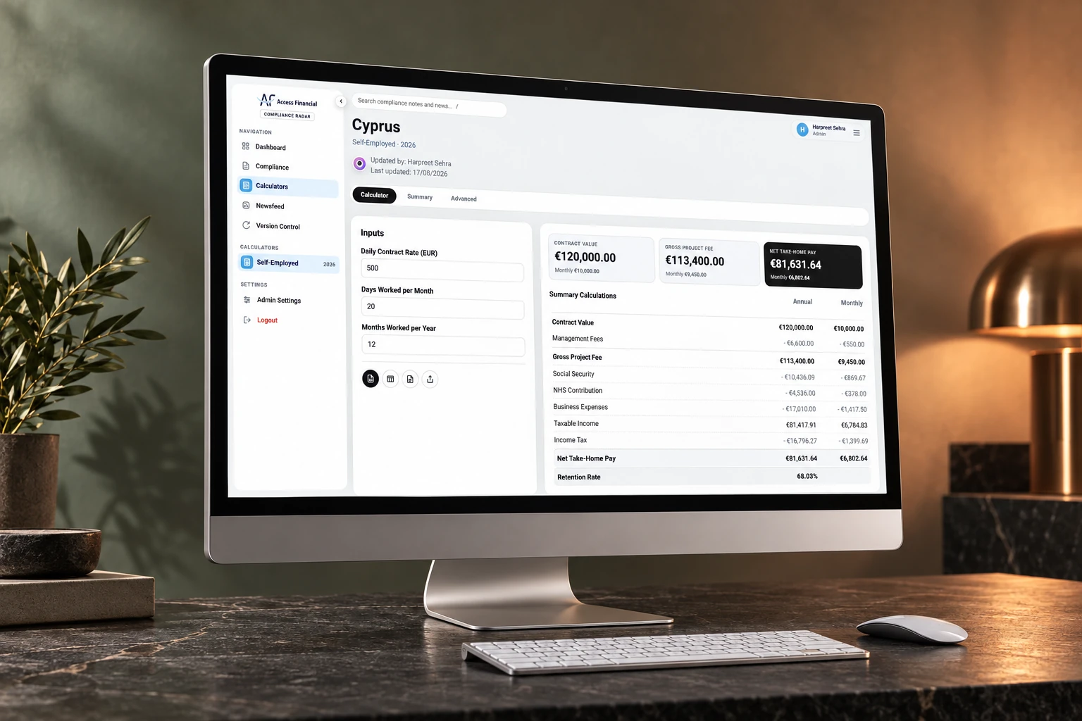 Access Financial — интерфейс проекта 1