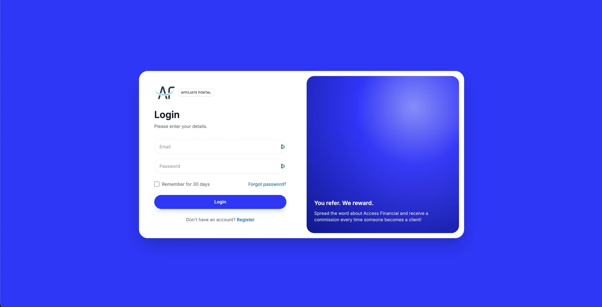 Access Financial — интерфейс проекта 2